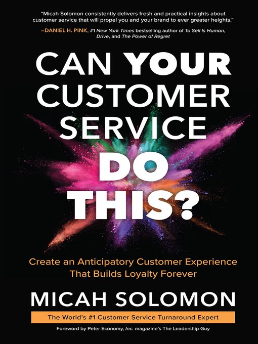 Title details for Can Your Customer Service Do This? by Micah Solomon - Available